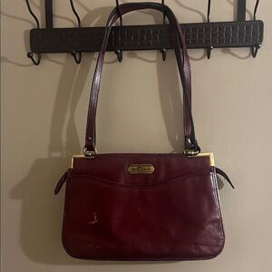 Etienne Aigner Elegant Vintage Burgundy Leather Handbag